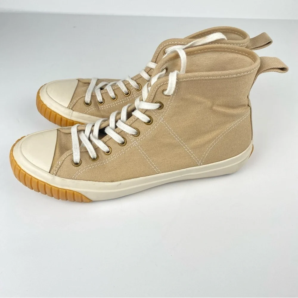 J. Crew Canvas High-Top Sneakers - Desert Sand -